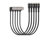 Kensington Charge & Sync Cable - Câble Lightning - USB mâle pour Lightning mâle - 20 cm - noir (pack de 5) K67864WWA
