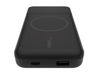 Belkin BOOST CHARGE - Banque d'alimentation sans fil - 10000 mAh - 18 Watt - Fast Charge - 2 connecteurs de sortie (USB, magnétique, 24 pin USB-C) - sur le câble : USB-C - noir - pour Apple iPhone 12, 12 mini, 12 Pro, 12 Pro Max BPD001BTBK