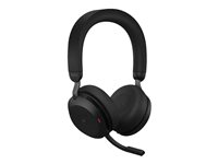 Jabra Evolve2 75 - Micro-casque - sur-oreille - Bluetooth - sans fil - Suppresseur de bruit actif - USB-C - isolation acoustique - noir - Optimisé pour la CU 27599-989-889