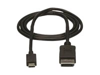 StarTech.com 3ft/1m USB C to DisplayPort 1.2 Cable 4K 60Hz, USB-C to DisplayPort Adapter Cable HBR2, USB Type-C DP Alt Mode to DP Monitor Video Cable, Compatible with Thunderbolt 3, Black - USB-C Male to DP Male (CDP2DPMM1MB) - Câble DisplayPort - 24 pin USB-C (M) pour DisplayPort (M) - Displayport 1.2/Thunderbolt 3 - 1 m - support pour 4K60Hz (3840 x 2160) - noir - pour P/N: TB33A1C, TB3DK2DPM2, TB3DKDPMAW, TB3DKDPMAWUE, TB3DOCK2DPPD, TB3DOCK2DPPU CDP2DPMM1MB