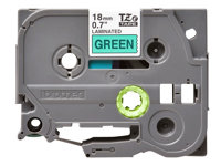 Brother TZe-741 - Adhésif standard - noir sur vert - rouleau (1,8 cm x 8 m) 1 cassette(s) ruban laminé - pour Brother PT-D600; P-Touch PT-1880, D450, D800, E550, E800, P900, P950; P-Touch EDGE PT-P750 TZE741