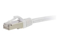 C2G Cat5e Booted Shielded (STP) Network Patch Cable - Cordon de raccordement - RJ-45 (M) pour RJ-45 (M) - 50 m - STP - CAT 5e - Moulé - blanc 83890