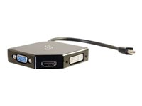 C2G Mini DisplayPort to HDMI, VGA, or DVI Adapter Converter - Convertisseur vidéo - DVI, HDMI, VGA - DVI, HDMI, VGA - noir 80929