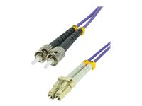 MCL - Câble réseau - ST multi-mode (M) pour LC multi-mode (M) - 10 m - fibre optique - 50 / 125 microns - OM4 - sans halogène FJOM4/STLC-10M