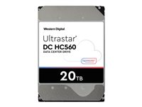 WD Ultrastar DC HC560 - Disque dur - chiffré - 20 To - interne - 3.5" - SATA 6Gb/s - 7200 tours/min - mémoire tampon : 512 Mo - Self-Encrypting Drive (SED), TCG Enterprise 0F38754