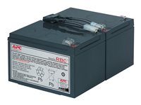 Cartouche de batterie de rechange APC #6 - Batterie d'onduleur - 1 x batterie - Acide de plomb - noir - pour P/N: SMC1500IC, SMT1000I-AR, SMT1000IC, SUA1000ICH-45, SUA1000I-IN, SUA1000J3W, SUA1500J3W RBC6