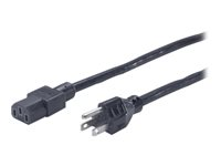 APC - Câble d'alimentation - NEMA 5-15 (M) pour power IEC 60320 C13 - CA 120 V - 2.44 m - noir - pour P/N: SCL400RMJ1U, SMX1000C, SMX1500RM2UC, SMX1500RM2UCNC, SMX750C, SMX750CNC AP9893