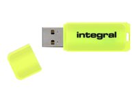 Integral Neon - Clé USB - 8 Go - USB 2.0 - jaune INFD8GBNEONYL