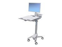 Ergotron Cart - Sliding Worksurface - Chariot - pour écran LCD/équipement PC - médical - aluminium, acier zingué, plastique haute qualité - Taille d'écran : jusqu'à 24 pouces SV41-6320-0