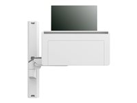 Ergotron CareFit Combo System with Worksurface - Kit de montage (bras articulé, rail mural 34 pouces, base de support mural, plateau de clavier extractible avec surface de travail intégrée, adaptateur pour montage sur rail, couvertures de rails muraux, support de montage sur rail) - modulaire - pour écran LCD / clavier - plastique, aluminium - blanc - Taille d'écran : jusqu'à 27 pouces - montable sur mur 45-619-251