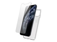 BIGBEN Connected Protection Pack - Coque de protection pour téléphone portable - polyuréthanne thermoplastique (TPU) - transparent - avec Protecteur d'écran en verre trempé - pour Apple iPhone 12, 12 Pro PACKSILIVTIP1261