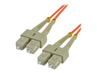 MCL - Câble réseau - SC multi-mode (M) pour SC multi-mode (M) - 1 m - fibre optique - 50 / 125 microns - OM2 - sans halogène FJOM2/SCSC-1M