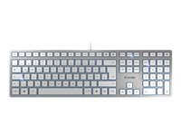 CHERRY KC 6000 SLIM - Clavier - USB-C - AZERTY - Français - commutateur : CHERRY SX - argent JK-1620FR-1