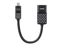 Belkin Mini DisplayPort to HDMI Adapter, 4k - Adaptateur vidéo - Mini DisplayPort mâle pour HDMI femelle - 12.7 cm - support 4K F2CD079BT