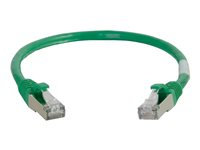 C2G Cat5e Booted Shielded (STP) Network Patch Cable - Cordon de raccordement - RJ-45 (M) pour RJ-45 (M) - 1 m - STP - CAT 5e - Moulé - vert 83830