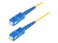 StarTech.com 30m (98.4ft) SC to SC (UPC) OS2 Single Mode Simplex Fiber Optic Cable, 9/125µm, 40G/100G, Bend Insensitive, Low Insertion Loss, LSZH Fiber Patch Cord - Cordon de raccordement - mode unique SC/UPC (M) pour mode unique SC/UPC (M) - 30 m - 2 mm - fibre optique - simplex - 9 / 125 micromètres - OS1/OS2 - sans halogène, passif, bi-directionnel - jaune SPSMSCSC-OS2-30M