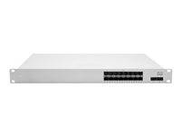 Cisco Meraki Cloud Managed Ethernet Aggregation Switch MS425-16 - Commutateur - Géré - 16 x 10 Gigabit SFP+ + 2 x QSFP+ 40 Gibabit (voie montante) - flux d'air de l'avant vers l'arrière - Montable sur rack MS425-16-HW