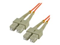 MCL - Câble réseau - SC multi-mode (M) pour SC multi-mode (M) - 15 m - fibre optique - 50 / 125 microns - OM2 - sans halogène FJOM2/SCSC-15M