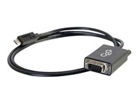 C2G USB 2.0 USB C to DB9 Serial RS232 Adapter Cable Black - Câble USB / série - DB-9 (M) pour 24 pin USB-C (M) - connecteur C réversible - noir 88842