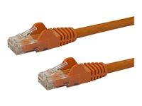 StarTech.com Câble réseau Cat6 UTP sans crochet de 7 m - Cordon Ethernet RJ45 anti-accroc - Câble patch - M/M - Orange - Cordon de raccordement - RJ-45 (M) pour RJ-45 (M) - 7 m - UTP - CAT 6 - sans crochet - orange N6PATC7MOR