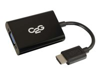 C2G HDMI to VGA + Audio Adapter - HDMI to VGA + Audio Converter - 1080p - Convertisseur vidéo - HDMI - VGA - noir 41351