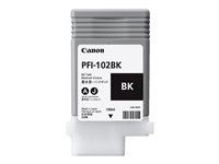 Canon PFI-102 BK - 130 ml - noir - original - réservoir d'encre - pour imagePROGRAF iPF510, iPF605, iPF650, iPF655, iPF710, iPF720, iPF750, iPF755, LP17, LP24 0895B001