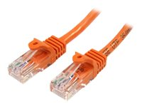 StarTech.com Câble réseau Cat5e UTP sans crochet de 2 m - Cordon Ethernet RJ45 anti-accroc - Câble patch - M/M - Orange - Cordon de raccordement - RJ-45 (M) pour RJ-45 (M) - 2 m - UTP - CAT 5e - moulé, sans crochet - orange 45PAT2MOR
