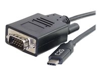 C2G 0.9m (3ft) USB C to VGA Adapter Cable - Video Adapter - Black - Adaptateur vidéo externe - USB-C - VGA - noir 82387