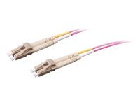 Uniformatic - Câble réseau - LC/UPC multimode (M) pour LC/UPC multimode (M) - 15 m - fibre optique - 9 / 125 micromètres - OM4 - sans halogène - rose / fuchsia 21377