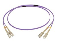 C2G 10m SC/SC OM4 LSZH Fibre Patch - Purple - Cordon de raccordement - SC multi-mode (M) pour SC multi-mode (M) - 10 m - fibre optique - duplex - 50 / 125 microns - OM4 - violet 81744
