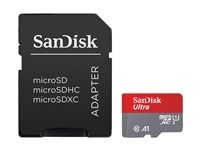 SanDisk Ultra - Carte mémoire flash (adaptateur microSDXC vers SD inclus(e)) - 128 Go - A1 / UHS Class 1 / Class10 - microSDXC UHS-I SDSQUAB-128G-GN6MA