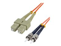 MCL - Câble réseau - SC multi-mode (M) pour ST multi-mode (M) - 15 m - fibre optique - 50 / 125 microns - OM2 - sans halogène FJOM2/SCST-15M