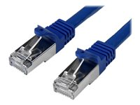 StarTech.com Câble réseau Cat6 blindé SFTP sans crochet de 50 cm - Cordon Ethernet RJ45 anti-accroc - Câble patch M/M - Gris - Cordon de raccordement - RJ-45 (M) pour RJ-45 (M) - 50 cm - SFTP - CAT 6 - moulé, sans crochet - bleu N6SPAT50CMBL