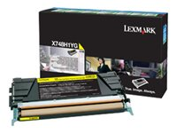 Lexmark - À rendement élevé - jaune - original - cartouche de toner LCCP, LRP - pour Lexmark X748de, X748de LDS, X748de Statoil, X748dte X748H1YG