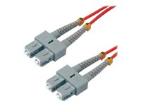 MCL - Câble réseau - SC multi-mode (M) pour SC multi-mode (M) - 3 m - fibre optique - 50 / 125 microns - OM2 - sans halogène FJOM2/SCSC-3M