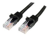 StarTech.com Câble réseau Cat5e UTP sans crochet de 3 m - Cordon Ethernet RJ45 anti-accroc - Câble patch - M/M - Noir - Cordon de raccordement - RJ-45 (M) pour RJ-45 (M) - 3 m - UTP - CAT 5e - sans crochet - noir 45PAT3MBK