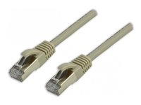 MCL - Câble réseau - RJ-45 (M) pour RJ-45 (M) - 50 cm - 6 mm - SFTP - CAT 8.1 - sans halogène, sans crochet - gris IC5M99A0008SH05
