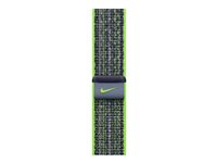 Apple Nike - Boucle pour montre intelligente - 45 mm - 145 - 220 mm - vert brillant/bleu MTL43ZM/A
