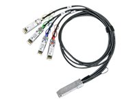 NVIDIA - Câble d'attache directe 40GBase - QSFP pour SFP+ - 1 m - passif, hybride 980-9I64W-00B001