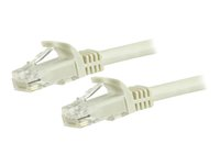 StarTech.com Câble réseau Cat6 Gigabit UTP sans crochet de 3m - Cordon Ethernet RJ45 anti-accroc - Câble patch Mâle / Mâle - Blanc - Cordon de raccordement - RJ-45 (M) pour RJ-45 (M) - 3 m - UTP - CAT 6 - moulé, sans crochet - blanc N6PATC3MWH