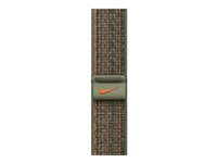 Apple Nike - Boucle pour montre intelligente - 45 mm - 145 - 220 mm - séquoia/orange MTL63ZM/A
