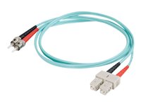 C2G SC-ST 10Gb 50/125 OM3 Duplex Multimode PVC Fiber Optic Cable (LSZH) - Câble réseau - ST multi-mode (M) pour SC multi-mode (M) - 5 m - fibre optique - duplex - 50 / 125 microns - OM3 - sans halogène - turquoise 85525