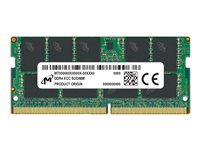 Micron - DDR4 - module - 32 Go - SO DIMM 260 broches - 3200 MHz / PC4-25600 - CL22 - 1.2 V - mémoire sans tampon - ECC MTA18ASF4G72HZ-3G2R