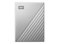 WD My Passport Ultra WDBC3C0010BSL - Disque dur - chiffré - 1 To - externe (portable) - USB 3.0 (USB-C connecteur) - AES 256 bits - argent WDBC3C0010BSL-WESN