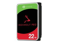 Seagate IronWolf Pro ST22000NT001 - Disque dur - 22 To - interne - 3.5" - SATA 6Gb/s - 7200 tours/min - mémoire tampon : 512 Mo - avec 3 ans de Seagate Rescue Data Recovery ST22000NT001