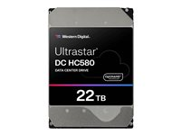 WD Ultrastar DC HC580 WUH722422ALE6L4 - Disque dur - 22 To - interne - 3.5" - SATA 6Gb/s - 7200 tours/min - mémoire tampon : 512 Mo 0F62785