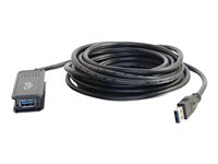 C2G 5m USB 3.0 USB-A Male to USB-A Female Active Extension Cable - Rallonge de câble USB - USB type A (M) pour USB type A (F) - USB 3.0 - 30 V - 5 m - actif - noir 89943