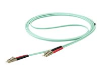 StarTech.com 7 m OM4 LC to LC Multimode Duplex Fiber Optic Patch Cable - Aqua - 50/125 - Fiber Optic Cable - 40/100Gb - LSZH (450FBLCLC7) - Cordon de raccordement - LC multi-mode (M) pour LC multi-mode (M) - 7 m - fibre optique - duplex - 50 / 125 microns - OM4 - turquoise 450FBLCLC7