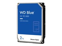 WD Blue WD20EZBX - Disque dur - 2 To - interne - 3.5" - SATA 6Gb/s - 7200 tours/min - mémoire tampon : 256 Mo WD20EZBX