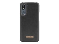 Doro Elegant - Coque de protection pour téléphone portable - cuir artificiel - noir - pour Doro 8050 7646